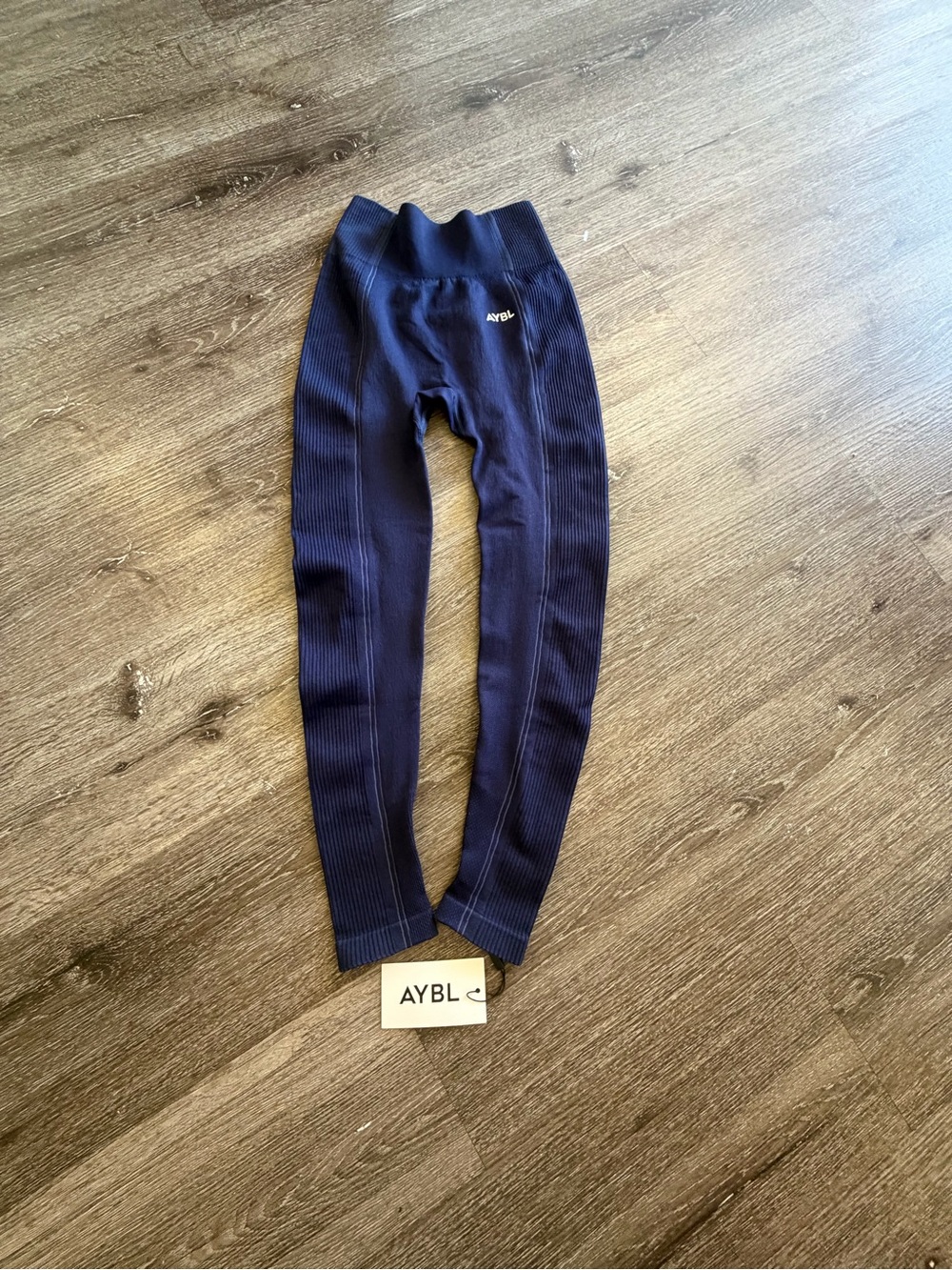 AYBL  Deep Navy Ribbed Performance Leggings